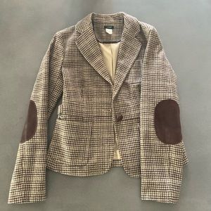 EUC JCrew houndstooth wool blazer